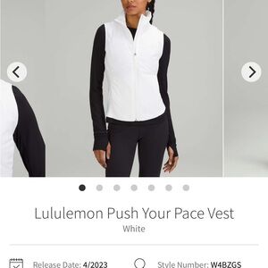lululemon athletica Women's White Push Your Pace Vest